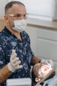 dentist wearing a mask