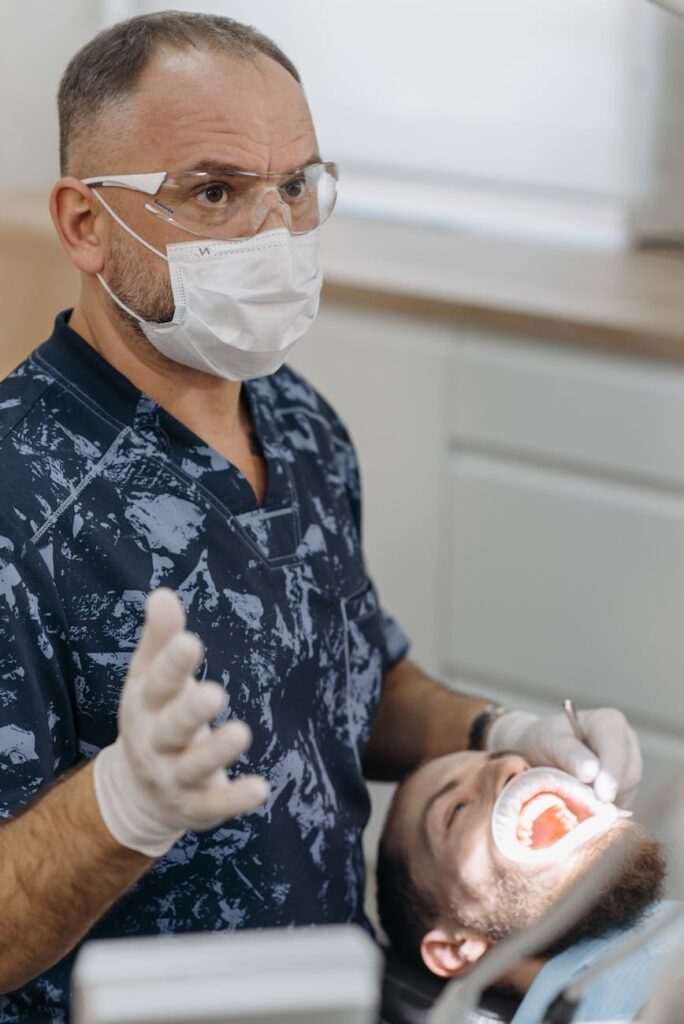 dentist wearing a mask